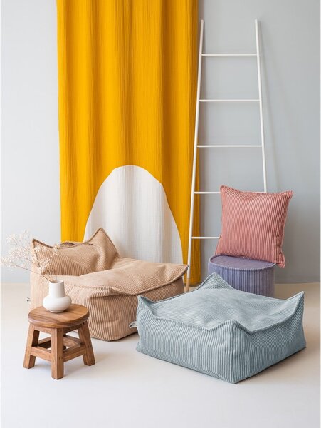 Светлокафяв детски пуф от рипсено кадифе Chair – Wigiwama