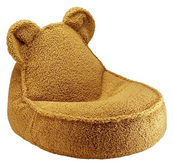 Кафяв детски пуф от букле Bear – Wigiwama