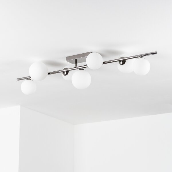 Brilagi - LED плафон MILLA 7xG9/3W/230V черен хром/бял