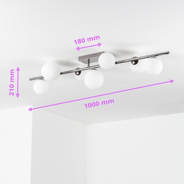 Brilagi - LED плафон MILLA 7xG9/3W/230V черен хром/бял