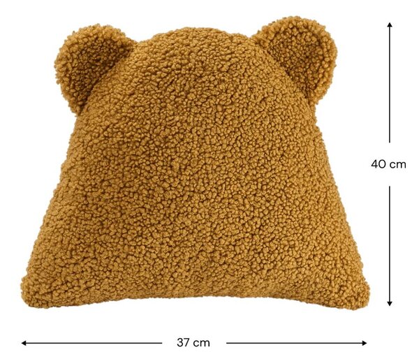 Кафява детска възглавница за диван от букле Bear – Wigiwama