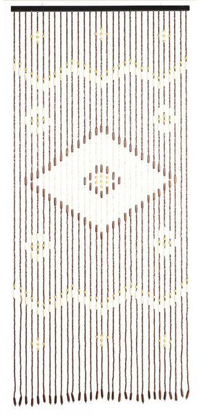 Бамбукова завеса за врата в естествен цвят 90x200 cm Rhombus – Maximex