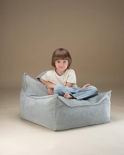Детски пуф от рипсено кадифе в цвят мента Chair – Wigiwama