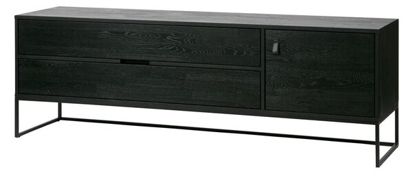 Черна маса за телевизор от масивен ясен 180x61x44 cm Silas – WOOOD