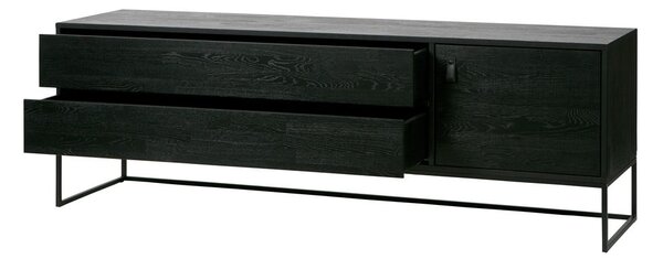 Черна маса за телевизор от масивен ясен 180x61x44 cm Silas – WOOOD