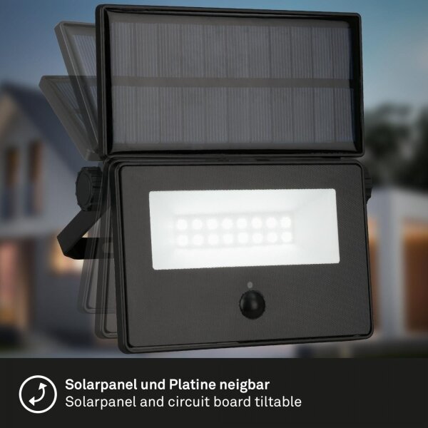 Brilo - LED соларен прожектор със сензор LED/5W/5,5V IP54 1200 mAh