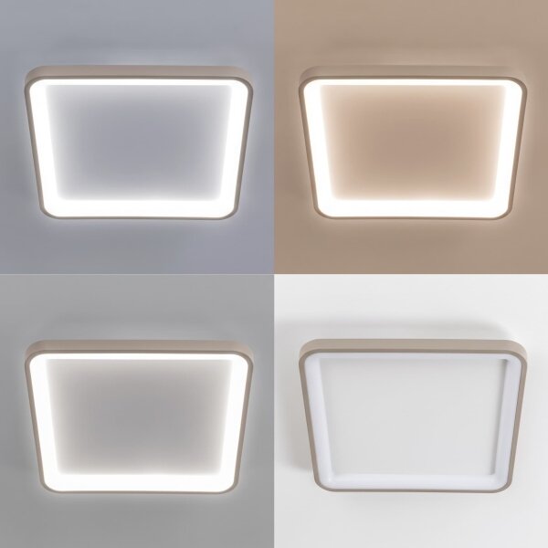 BRILAGI - LED димируемо таванно осветително тяло FALCON SLIM LED/50W/230V бяло/бежово + с дистанционно управление