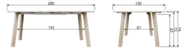 Сгъваема маса за хранене Lange, ⌀ 120 cm Lange Jan - WOOOD