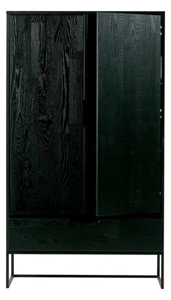 Черно шкафче от масивен ясен 85x149 cm Silas – WOOOD