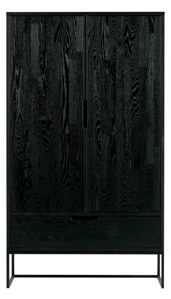 Черно шкафче от масивен ясен 85x149 cm Silas – WOOOD
