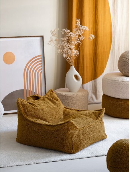 Кафяв детски пуф от букле Chair – Wigiwama