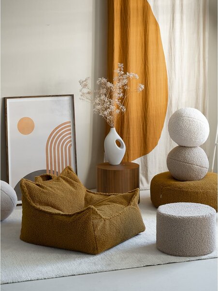 Кафяв детски пуф от букле Chair – Wigiwama
