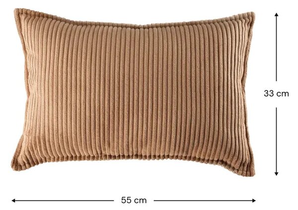 Кафява детска възглавница за диван от рипсено кадифе Bolster – Wigiwama