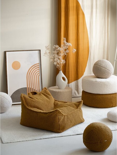 Кафяв детски пуф от букле Chair – Wigiwama