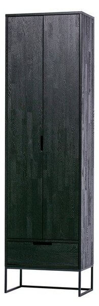 Черен гардероб от масивен ясен 60x210 cm Silas – WOOOD