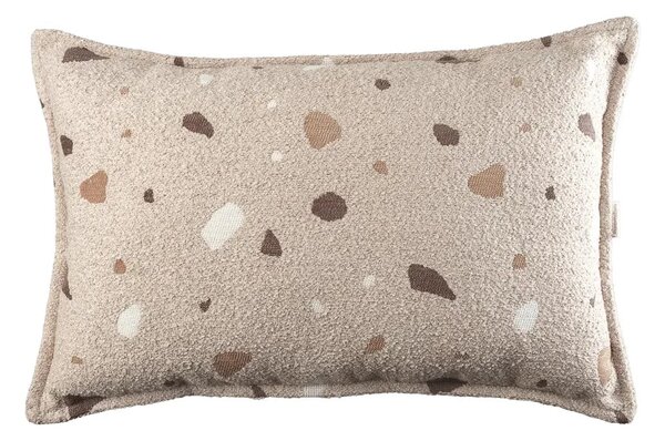 Светлокафява детска възглавница за диван от букле и шенила Terrazzo Bolster – Wigiwama