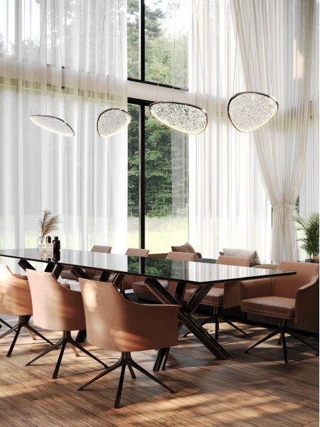 MAXLIGHT P0636D - LED полилей на кабел EMPIRE LED/17W/230V лъскав хром