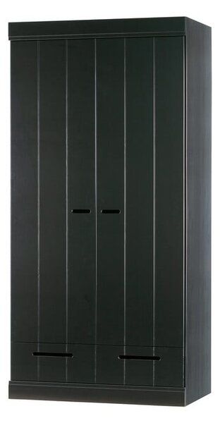 Гардероб от черен бор 94x195 cm Connect - WOOOD