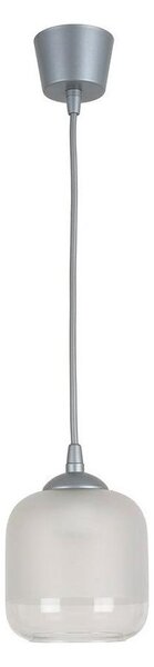 Brilagi - LED полилей на кабел RETRO GLASS 1xE27/60W/230V Ø 14 cm сребрист/бял