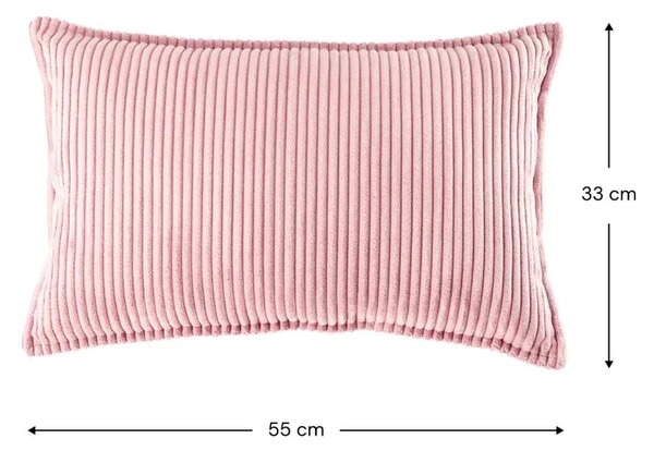 Розова детска възглавница за диван от рипсено кадифе Bolster – Wigiwama