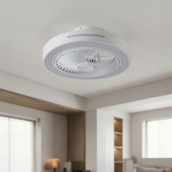 Brilagi - димируемо LED осветително тяло с вентилатор LED/38W/230V диам. 46 см бяло + дистанционно управление