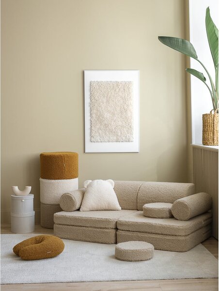 Светлокафяв детски диван от букле 132 cm Settee – Wigiwama