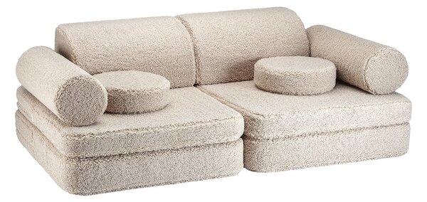 Светлокафяв детски диван от букле 132 cm Settee – Wigiwama