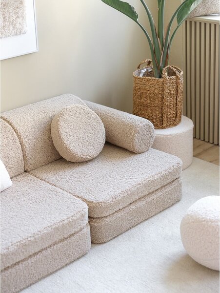 Светлокафяв детски диван от букле 132 cm Settee – Wigiwama