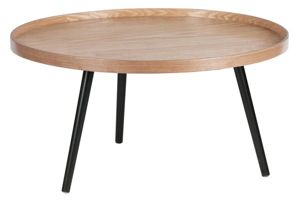Масичка за кафе в бежово и черно, ø 78 cm Mesa - WOOOD