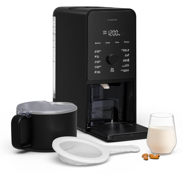 Klarstein Marcia Touch автомат за ядково мляко 1,2 л, 6 остриета от неръждаема стомана, 1200 W, 10 + 2 програми