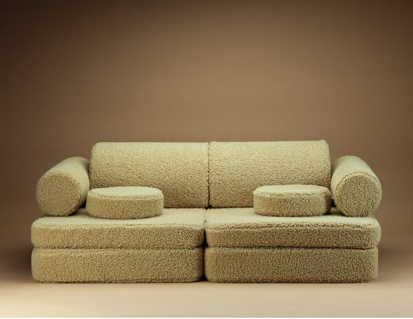 Зелен детски диван от букле 132 cm Settee – Wigiwama