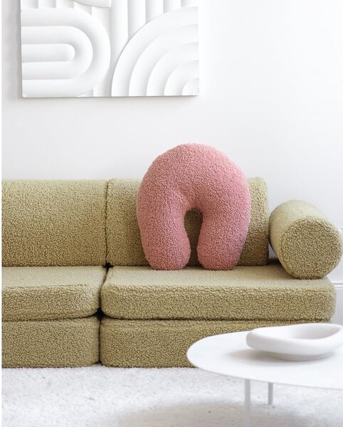 Зелен детски диван от букле 132 cm Settee – Wigiwama