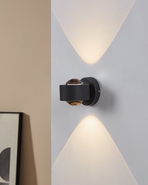 Eglo 64496 - LED стенен аплик ONO PRO 2xLED/2,5W/230V антрацит