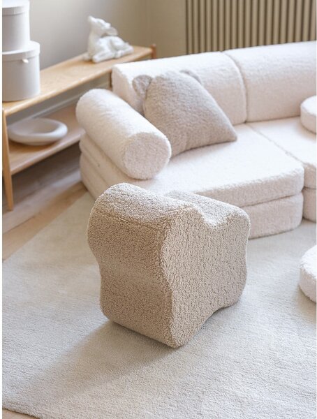 Кремав детски диван от букле 132 cm Settee – Wigiwama