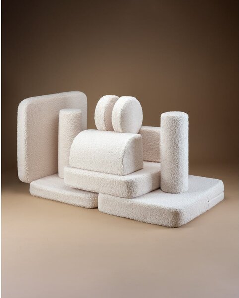 Кремав детски диван от букле 132 cm Settee – Wigiwama