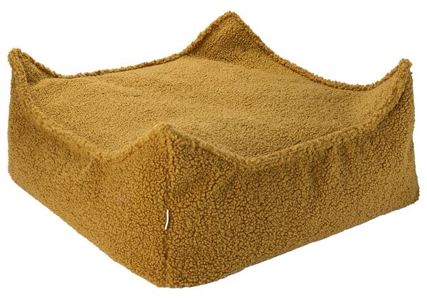 Кафяв детски пуф от букле Square – Wigiwama