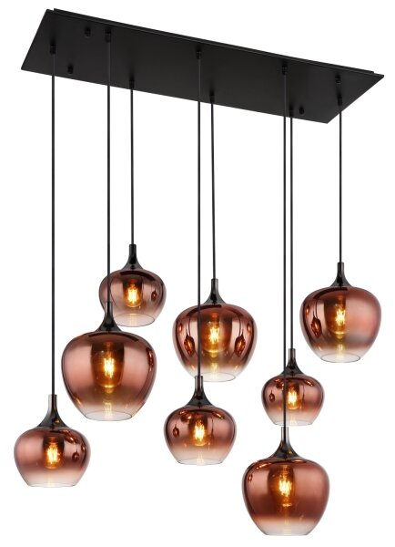 Globo 15548-8HG - Полилей на кабел MAXY 8xE27/40W/230V меден
