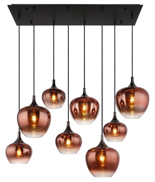 Globo 15548-8HG - Полилей на кабел MAXY 8xE27/40W/230V меден
