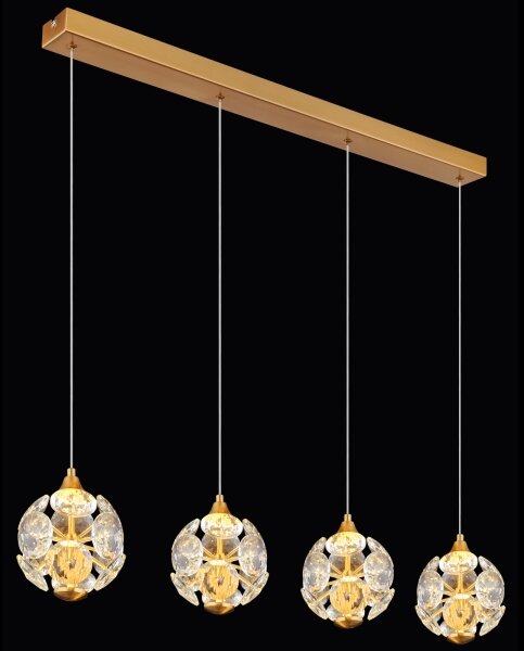 Globo 16047-4H - LED полилей на кабел VIRINA, LED/32W/230V, 3000K, златист