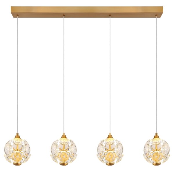 Globo 16047-4H - LED полилей на кабел VIRINA, LED/32W/230V, 3000K, златист
