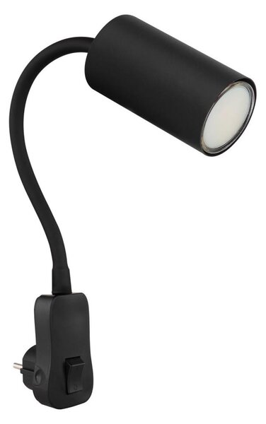 Globo 57911DPB - Стенно точково осветително тяло с щепсел ROBBY 1xGU10/35W/230V черно