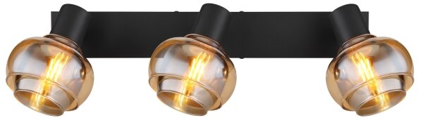 Globo 54309-3B - Точково осветително тяло TOKKI 3xE14/40W/230V черно