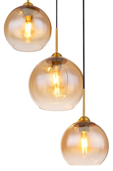 Globo 15788-3H - Полилей на кабел JAMESSA 3xE27/60W/230V месинг