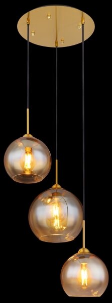 Globo 15788-3H - Полилей на кабел JAMESSA 3xE27/60W/230V месинг