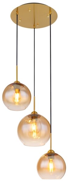 Globo 15788-3H - Полилей на кабел JAMESSA 3xE27/60W/230V месинг