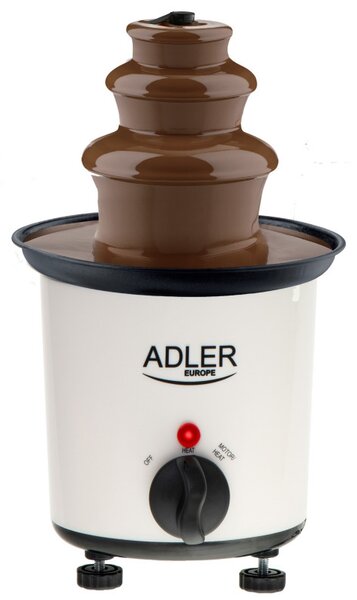 Шоколадов фонтан Adler AD 4487, 30W, 200ml, 80C, Светлинен Индикатор, Бял