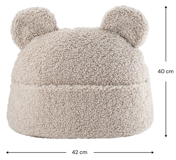 Светлокафява детска възглавница за диван от букле Teddy Pouch – Wigiwama