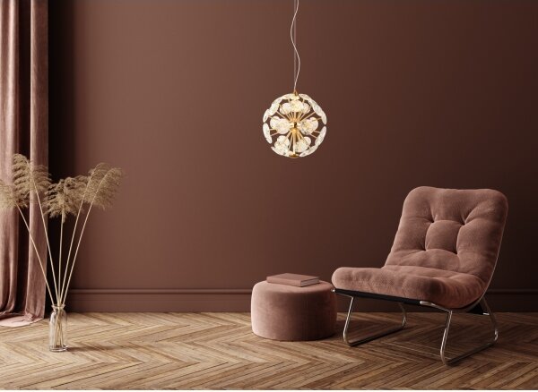 Globo 16047H - LED полилей с окачване на кабел VIRINA LED/12W/230V 3000K златист