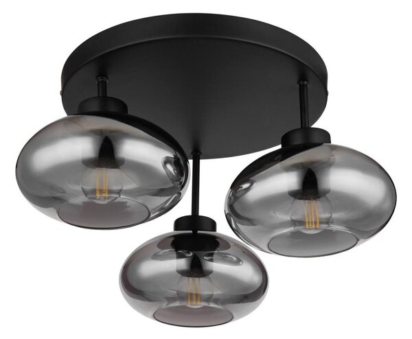 Globo 15572-3D - Плафонен полилей SHAUN 3xE27ILLU/40W/230V черен