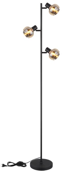 Globo 54309SB - Подова лампа TOKKI 3xE14/40W/230V черна